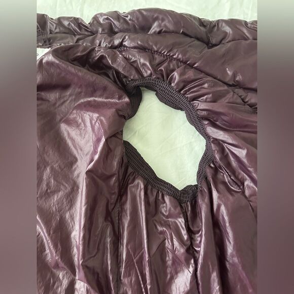 Workshop Republic Eggplant Puffer Vest Asymmetrical Gold Zipper Large - Picture 6 of 6